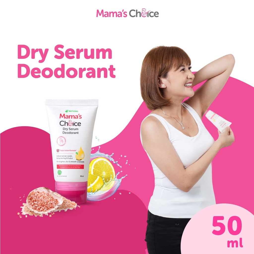Mama’s Choice Dry Serum Deodorant Mencerahkan dan Menghaluskan Ketiak
