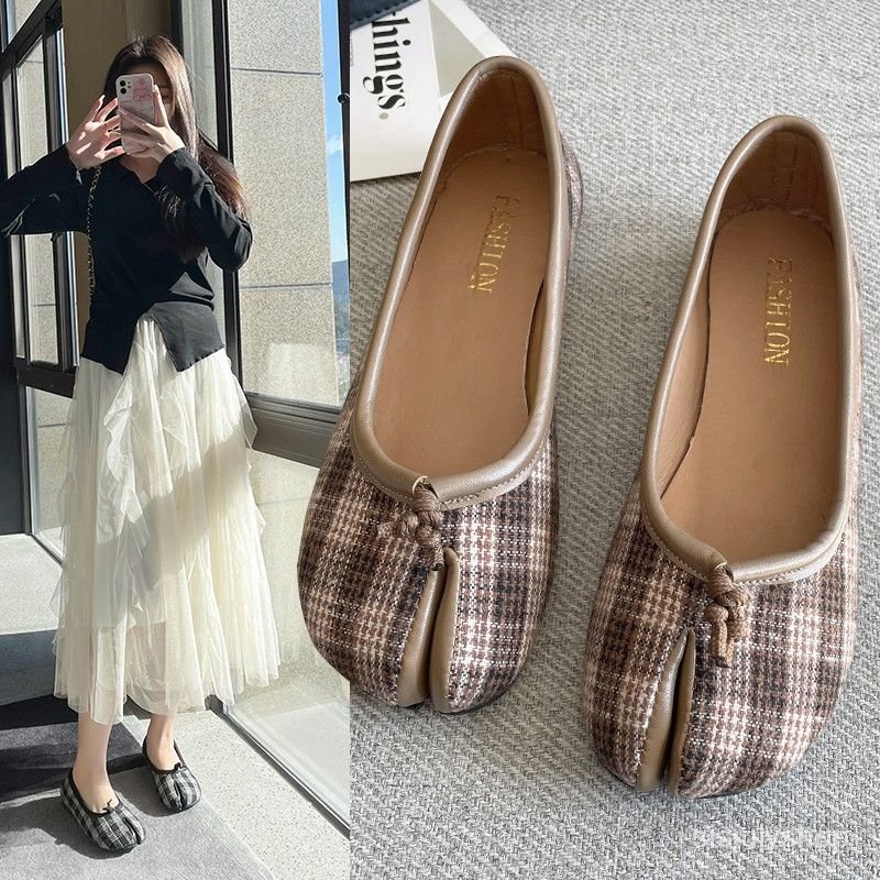 #Sisjuly# Sepatu tunggal kacang bawah datar wanita sepatu tunggal sepatu tapal kuda sepatu tapal kud