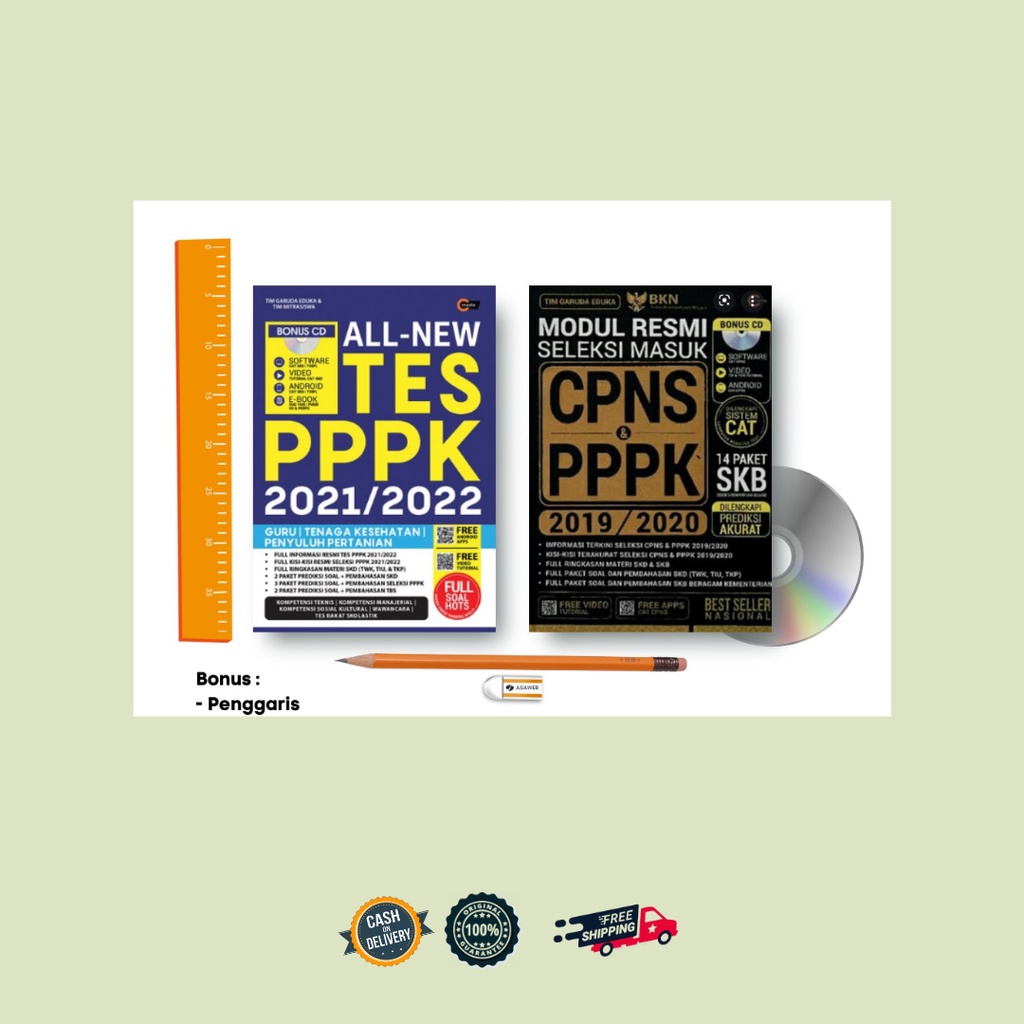 AG - BUKU ALL NEW TES PPPK 2021/2022 & MODUL RESMI SELEKSI MASUK CPNS & PPPK 2019/2020
