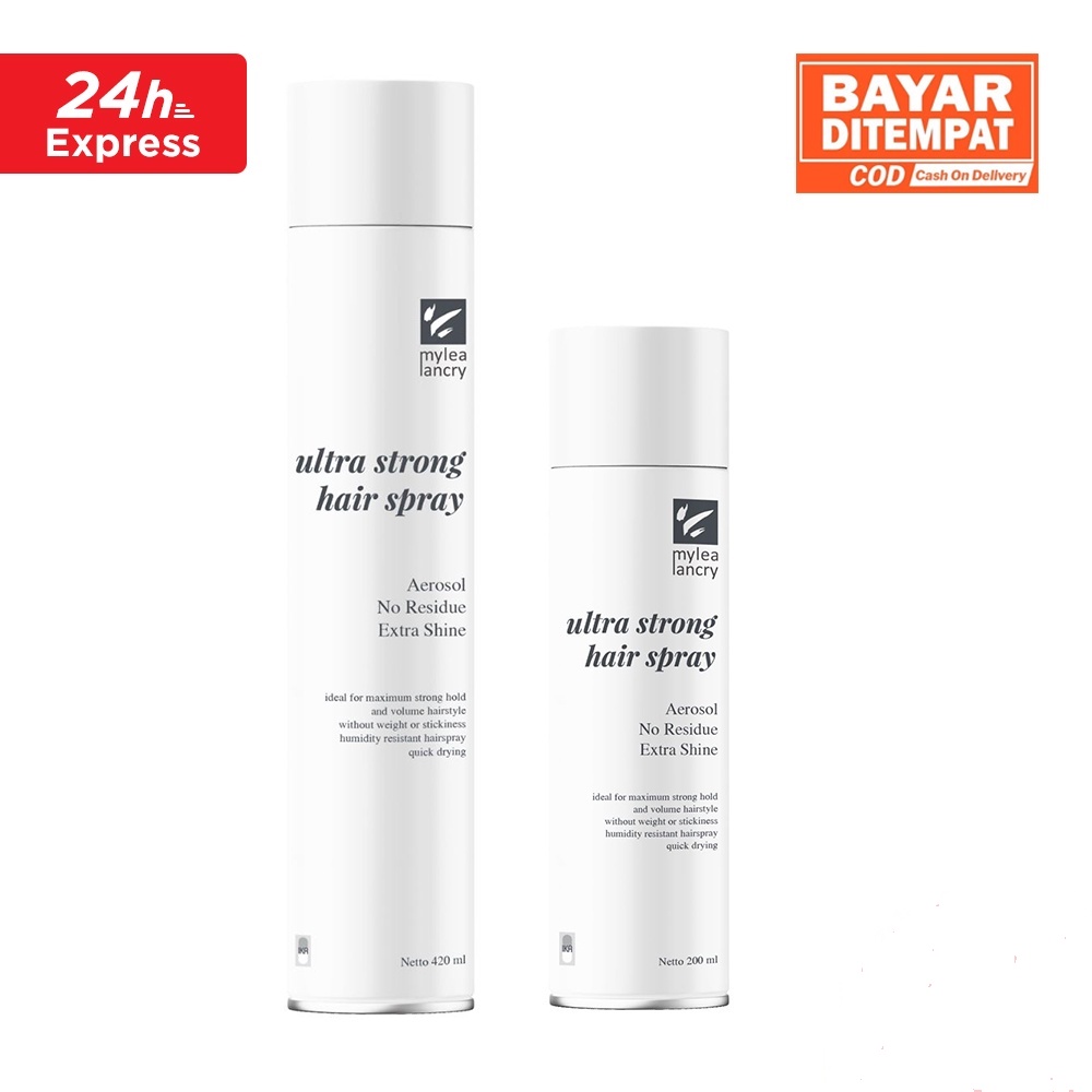 MYLEA LANCRY Hair Spray Aerosol Kaleng Cair NON Residue Extra Shine 200 / 420 ml