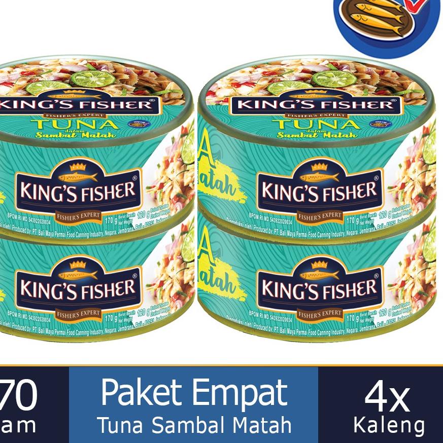 

ⅎ Paket 4 Pcs King's Fisher Tuna Sambal Matah Daging Tuna Makanan Kaleng 170 g ◌