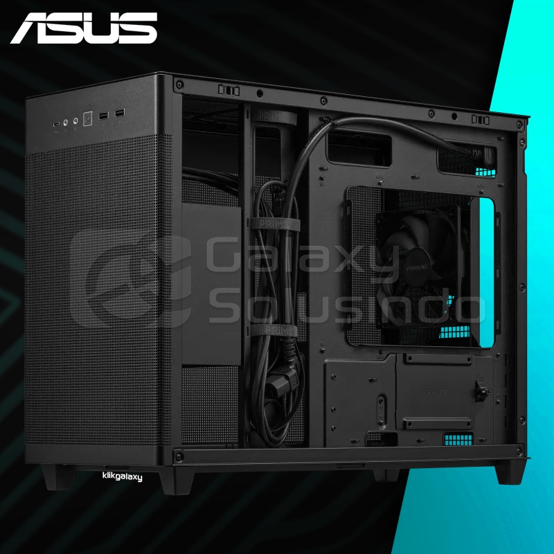 ASUS Prime AP201 with Tool-Free Side Panels M-ATX Case - Black