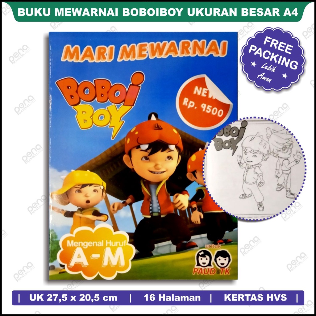 Buku Mewarnai Anak Boboi boy Besar