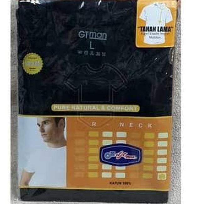 ✵ Kaos Oblong GTMan Hitam Kaos Dalam GT Man Pakaian Dalam Pria GT-Man ☚