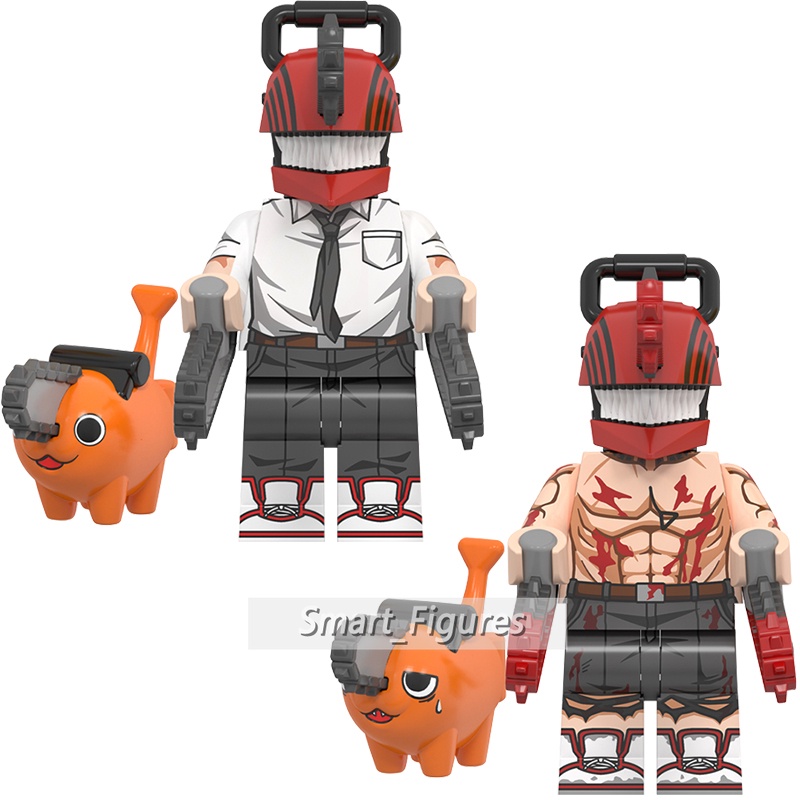 Chainsaw Man Minifigures Denji Pochita Makima Mainan Rakitan Anak Hadiah Angka Mini WM2523 WM2524