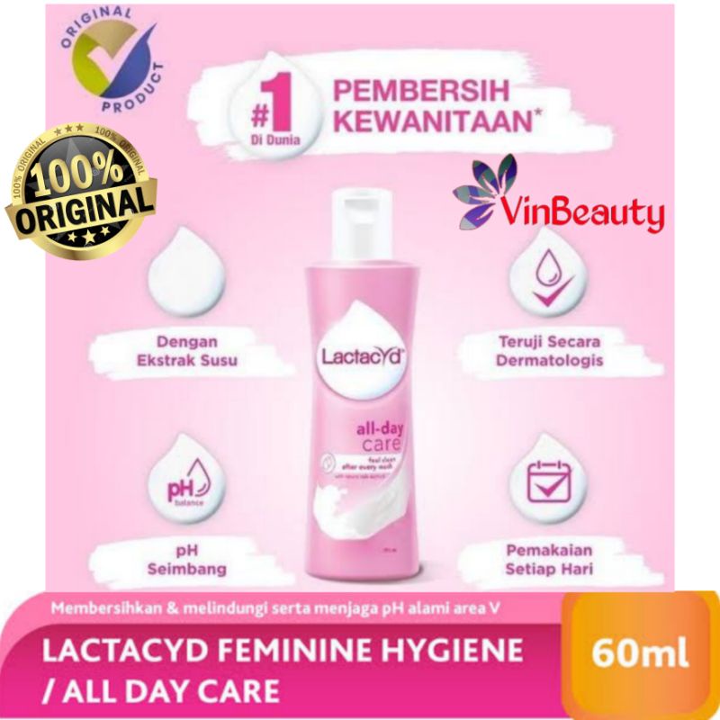 LACTACYD ALL DAY CARE 60 ML / PEMBERSIH KEWANITAAN LACTACID