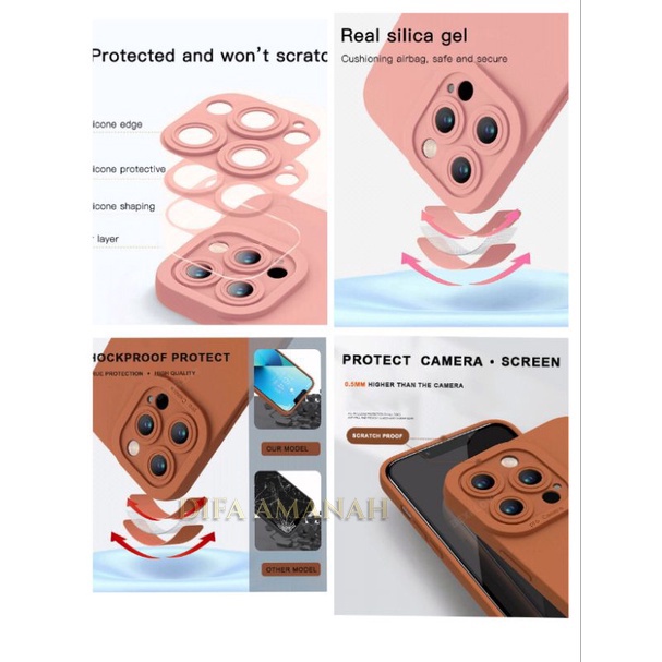 XIAOMI REDMI 5/XIAOMI REDMI 6/XIAOMI REDMI 5+/XIAOMI A1/XIAOMI POCO M3 CASE PRO CAMERA FULL WARNA BAHAN KARET case pro camera terbaru macaron
