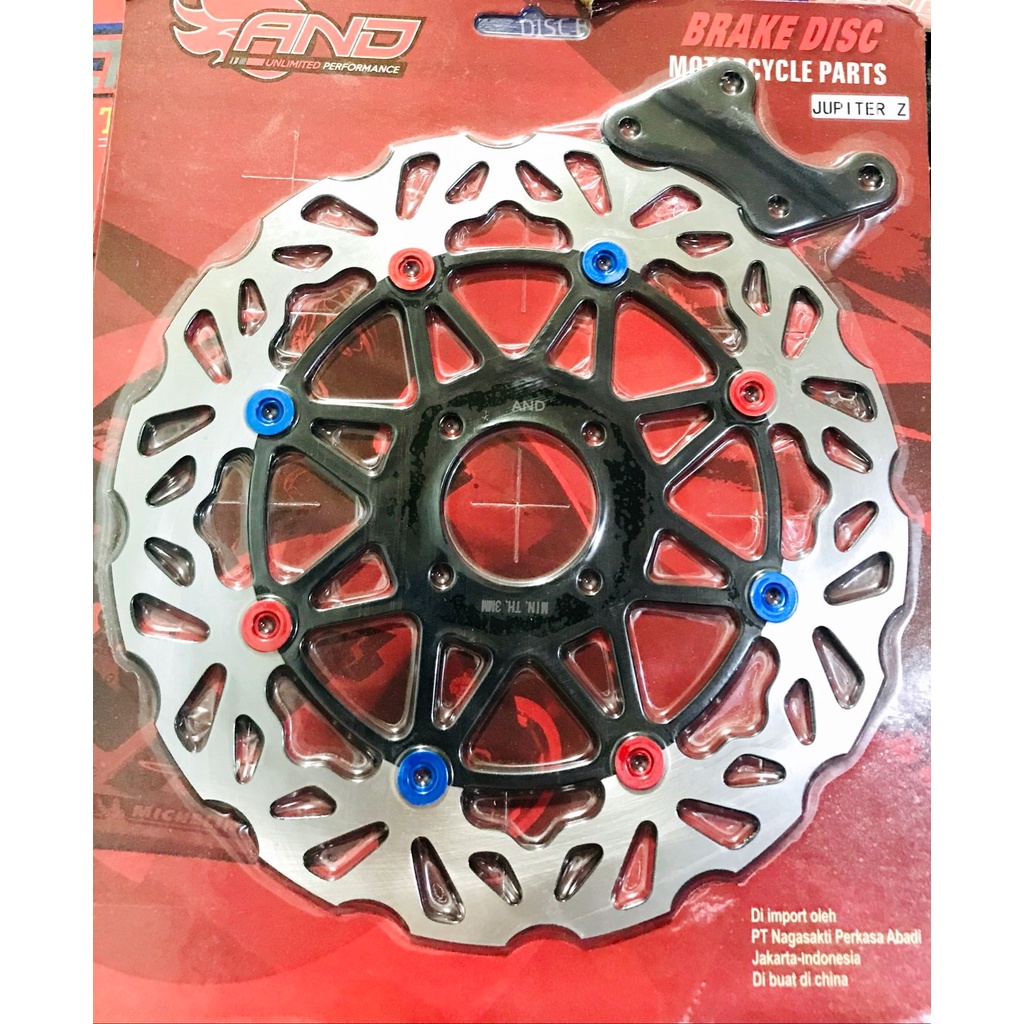 PIRINGAN depan JUPITER Z VEGA FIZR ALFA NOUVO 300 MM CAKRAM DEPAN PLUS BREKET VEGA JUPITER FORCE1