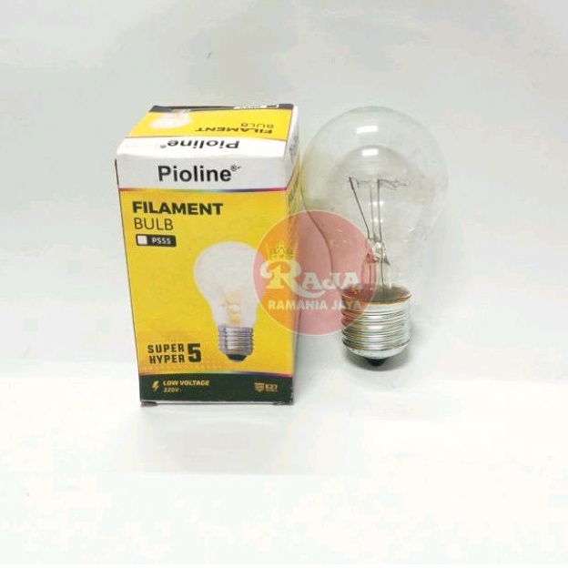 Lampu Pijar/Filament Bulb Berkualitas Pioline/Hemat 5 Watt Super Hyper