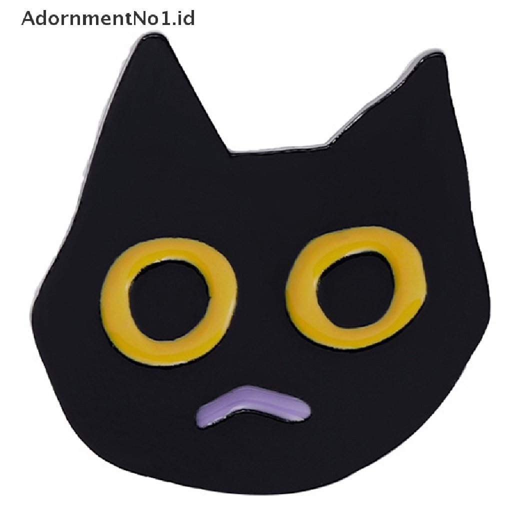 [AdornmentNo1] Gaya Punk Kecil Seri Gelap Anakan Kucing Hitam Logam Enamel Bros Kartun Hewan Kecil Yang Lucu Lencana Pin Ransel Aksesoris [ID]