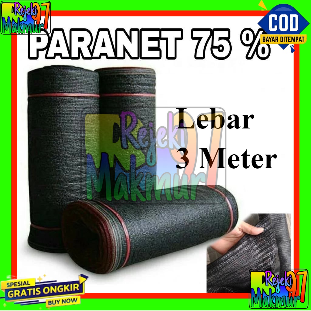 [PROMO] Paranet Import 75% (eceran)  lebar 3m peneduh tanaman