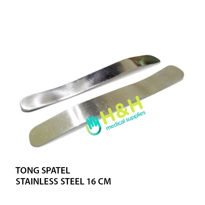 Tong Spatel Stainless Steel Polos / Tong Spatel Medis Stainless Steel / Tongue Spatel Stainless Steel