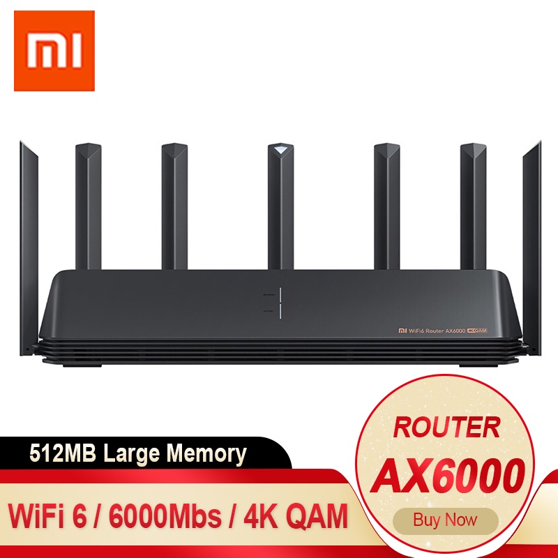 Xiaomi MIJIA AIoT ROUTER AX6000 - WiFi 6 Wireless 6000Mbps Support 248 Device 4K QAM - CN