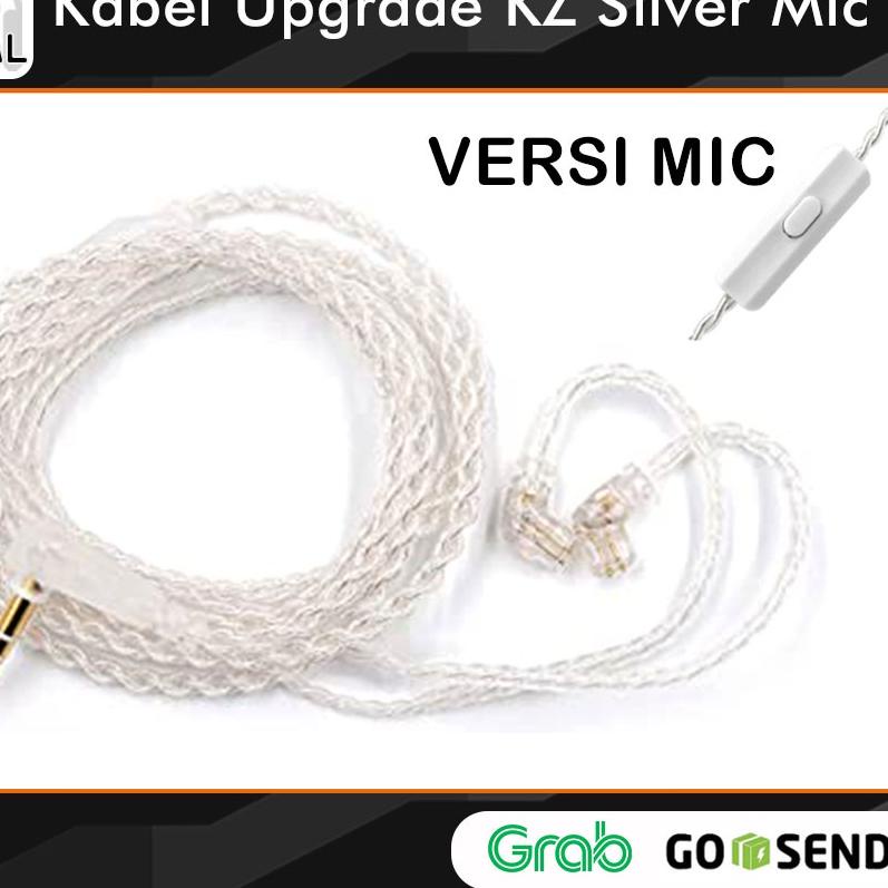➦ Kabel KZ Silver Upgrade Cable with Mic for  KZ EDX KZ ZSN PRO X KZ ZST X KZ ZSN PRO KZ ZSN Pro Zst