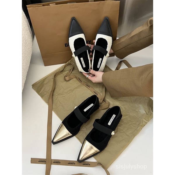 #Sisjuly# Sandal Tali Elastis Wanita Sepatu Tunggal Tumit Tengah Wanita