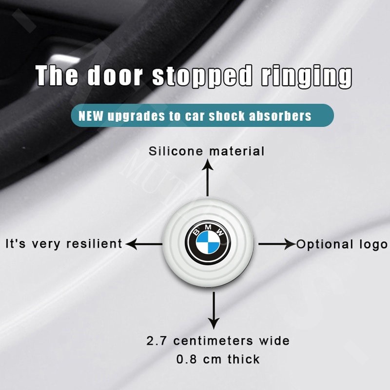BMW 4/8 /12/16Pcs Baru Luminous Type Car Door Trunk Anti Shock Tabrak Pad Silikon Stiker Mengurangi Kebisingan Penyangga Universal Untuk E90 F10 F30 E39 E60 X1 E84 F48 E36 E46 E30 F25 X3 E83