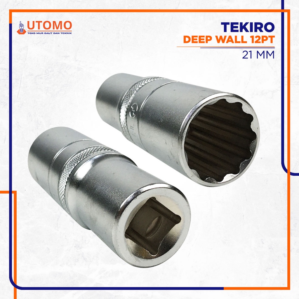 Mata Sok Panjang / Kunci Sock Panjang Deep Wall Tekiro 12PT 21mm