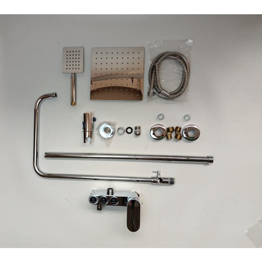 SHOWER SET KRAN PANAS DINGIN  SHOWER COLUMN KOTAK STAINLESS TL2002 NEW MODEL