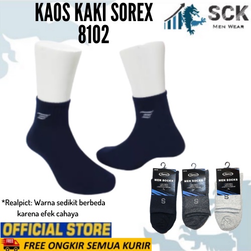 Kaos Kaki Pria SOREX 8102 Pria / Kaus Kaki Pria / Kebutuhan Kantor Pakaian Pria - sckmenwear GROSIR