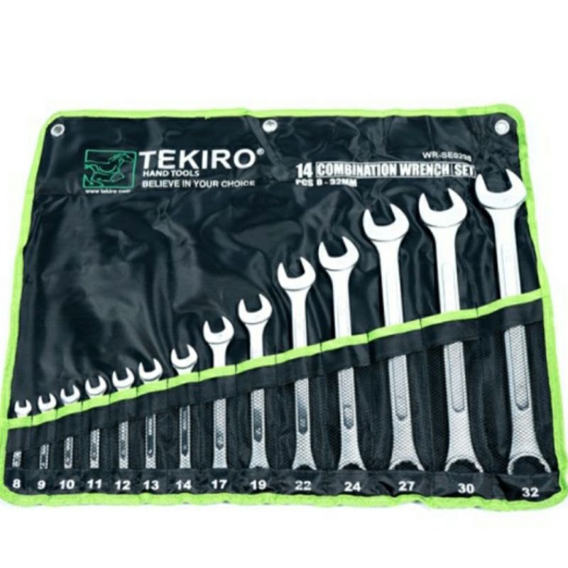 Tekiro Kunci Ring Pas Set 14 pcs 8-32 MM / Kunci Ring Pas Set 8-32mm