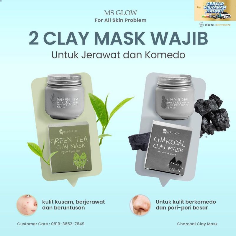 CLAY MASK MS GLOW | AGEN MS GLOW BERAU