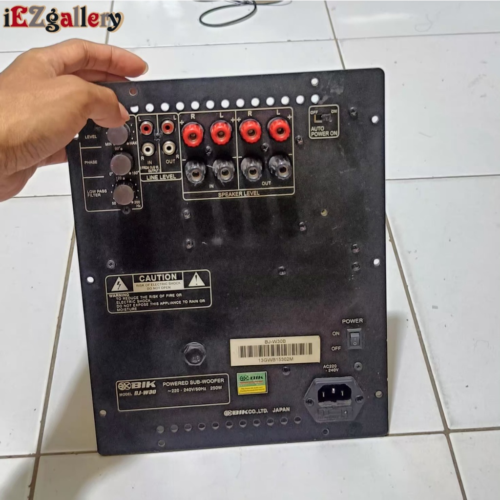 Kit/mesin subwoofer aktif 12inch Bik BJ-W30  buildup japan original