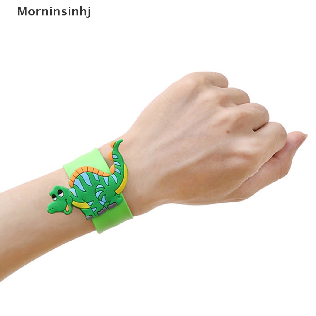 Mornin Pesta Dinosaurus Karet Bangle Gelang Dino Tema Dekorasi Kartun Snap Cincin Hadiah Anak Tepuk Cincin Gelang Selamat Ulang Tahun Perlengkapan Pesta id