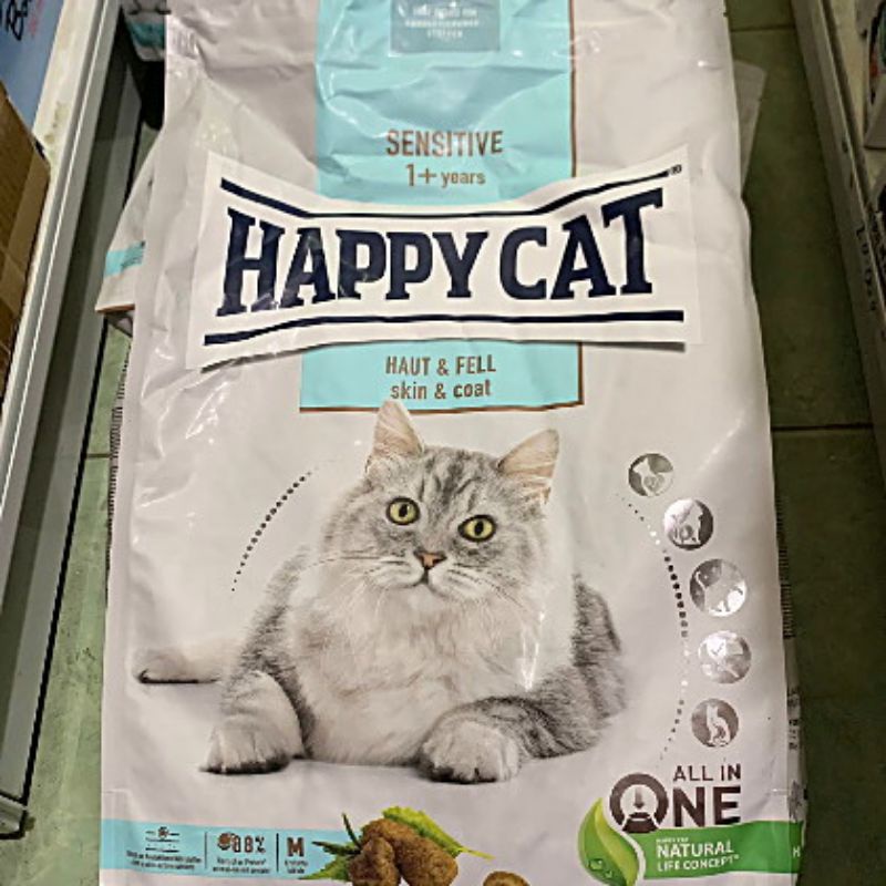 Happy Cat Sensitive &amp; Skin Coat 4 kg Makanan Kucing Happy Cat