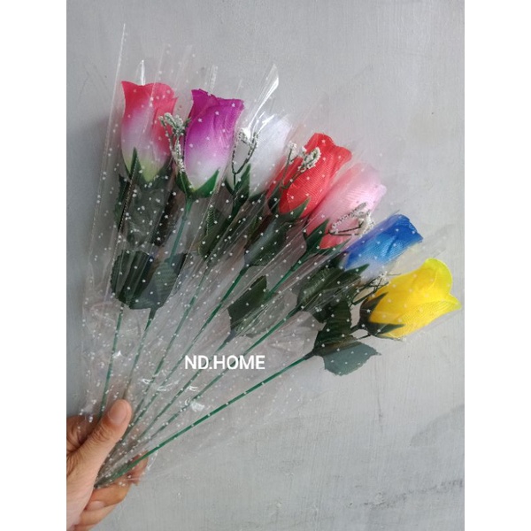 bunga mawar bunga plastik bunga hias bunga mawar tangkai
