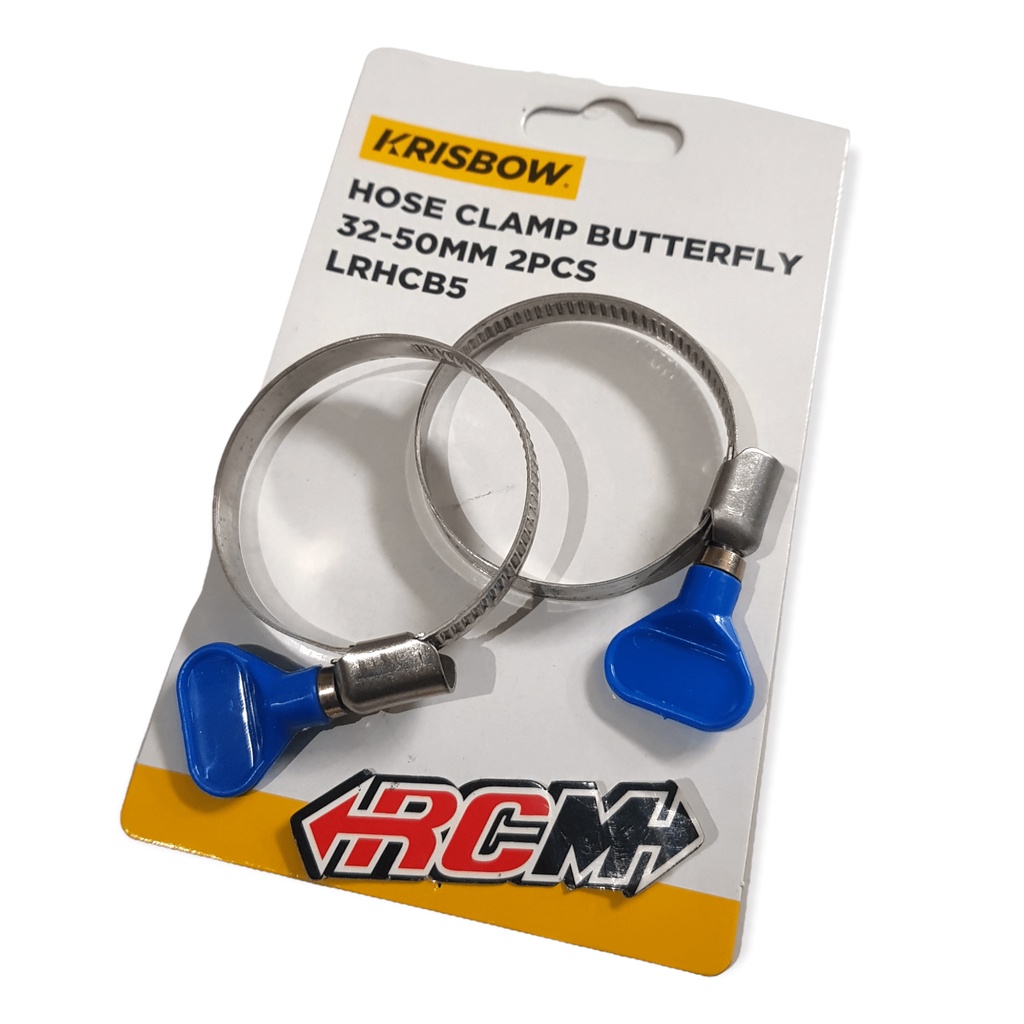 HOSE CLAMP BETTERFLY KLEM KANCINGAN CARBU KARBU KUPU KRISBOW UTK UK 24 26 28 30 32 34 MM ISI 2PCS