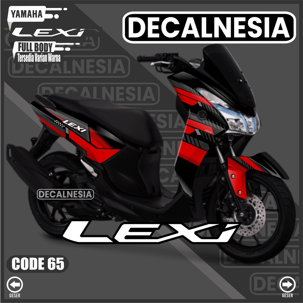 Stiker Lexi 125 Full Body Decal Motor Yamaha S ABS Sticker SImple Variasi Modifikasi Racing Decalnes