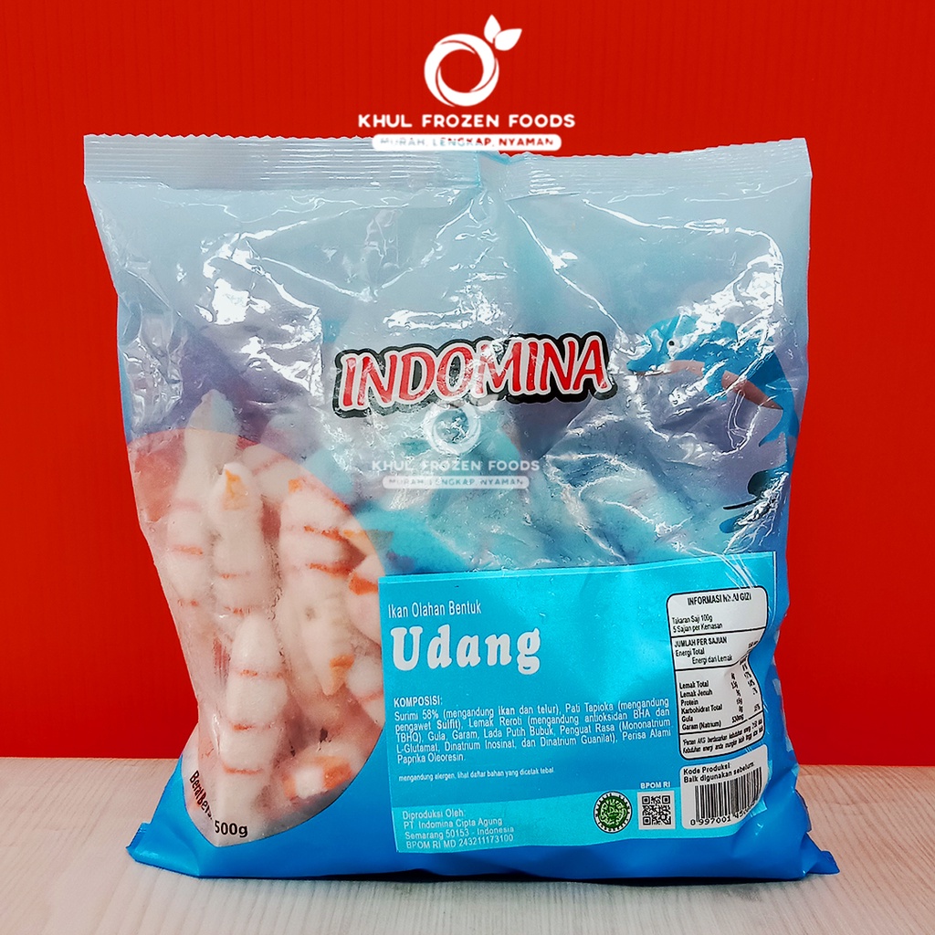 

Indomina Ikan Olahan Bentuk Udang 500Gr