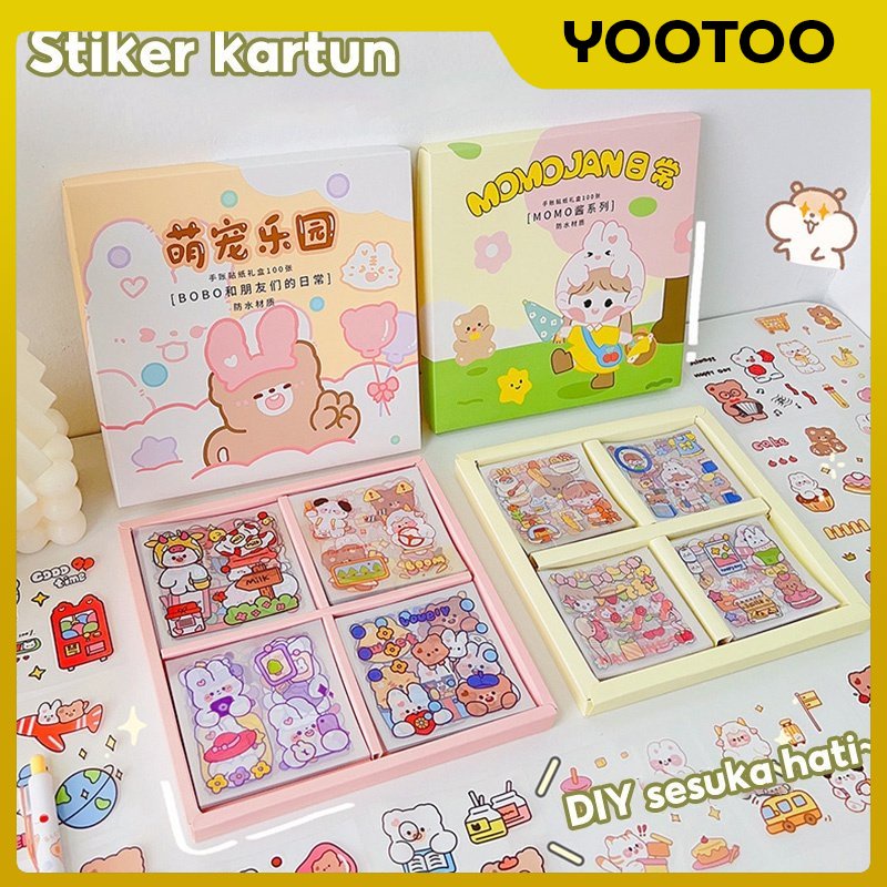 

YooToo Sticker Buku / Sticker Botol / Sticker anti air / Sticker karakter / Sticker PET lucu