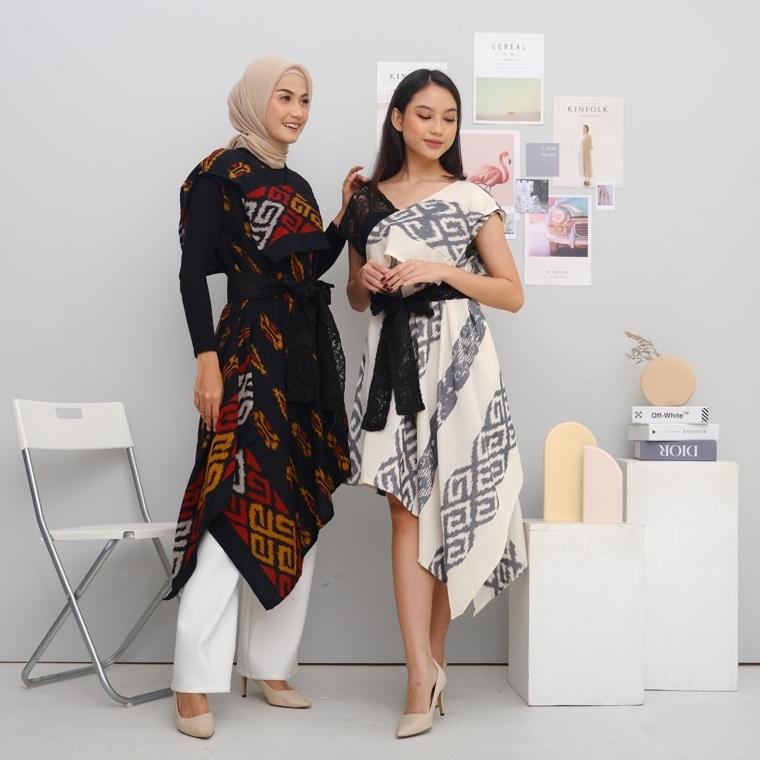 VIRAL SIERA DRESS TENUN IKAT ASLI SONGKET TROSO JEPARA TORAJA DAYAK LOMBOK DRESS KONDANGAN DRESS NAT