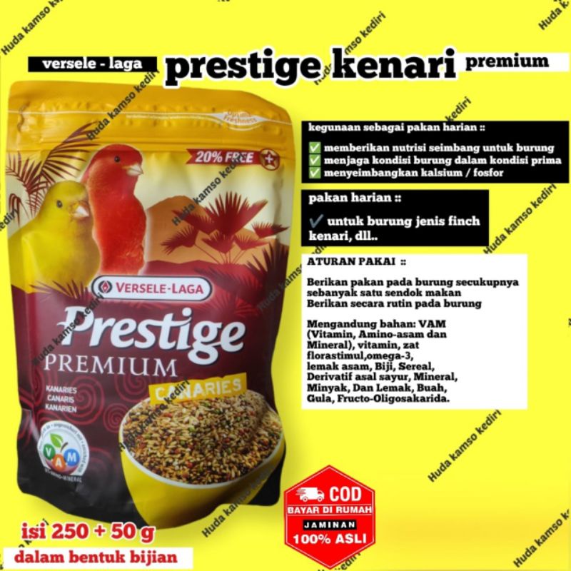 PRESTIGE KENARI CANARIES 300gr  PRESTIGE KENARI VERSELE LAGA