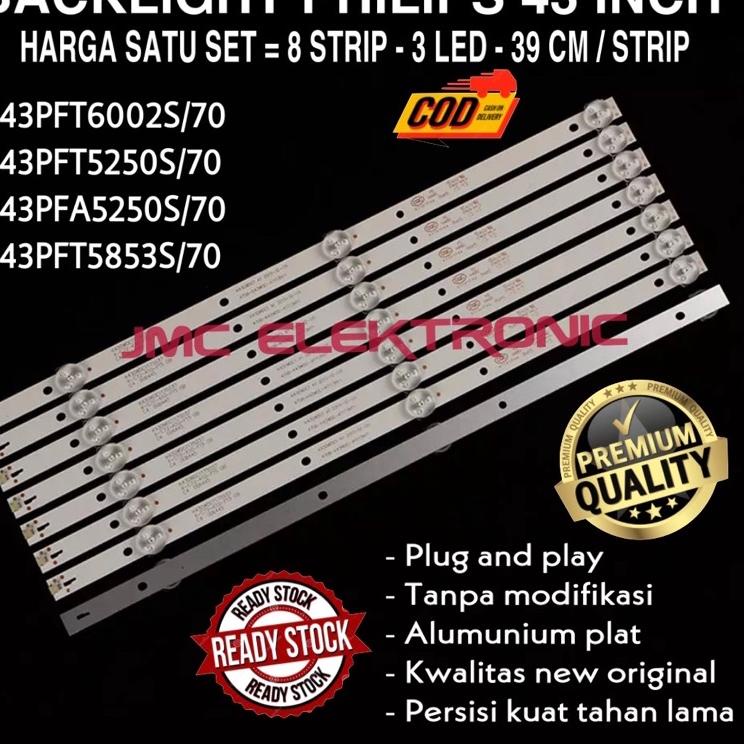 Baru BACKLIGHT TV LED PHILIPS 43 INC 43PUT6002S/70 43PFT3002S/70 43PFT4002S/70 43PUT6002S 43PFT3002S