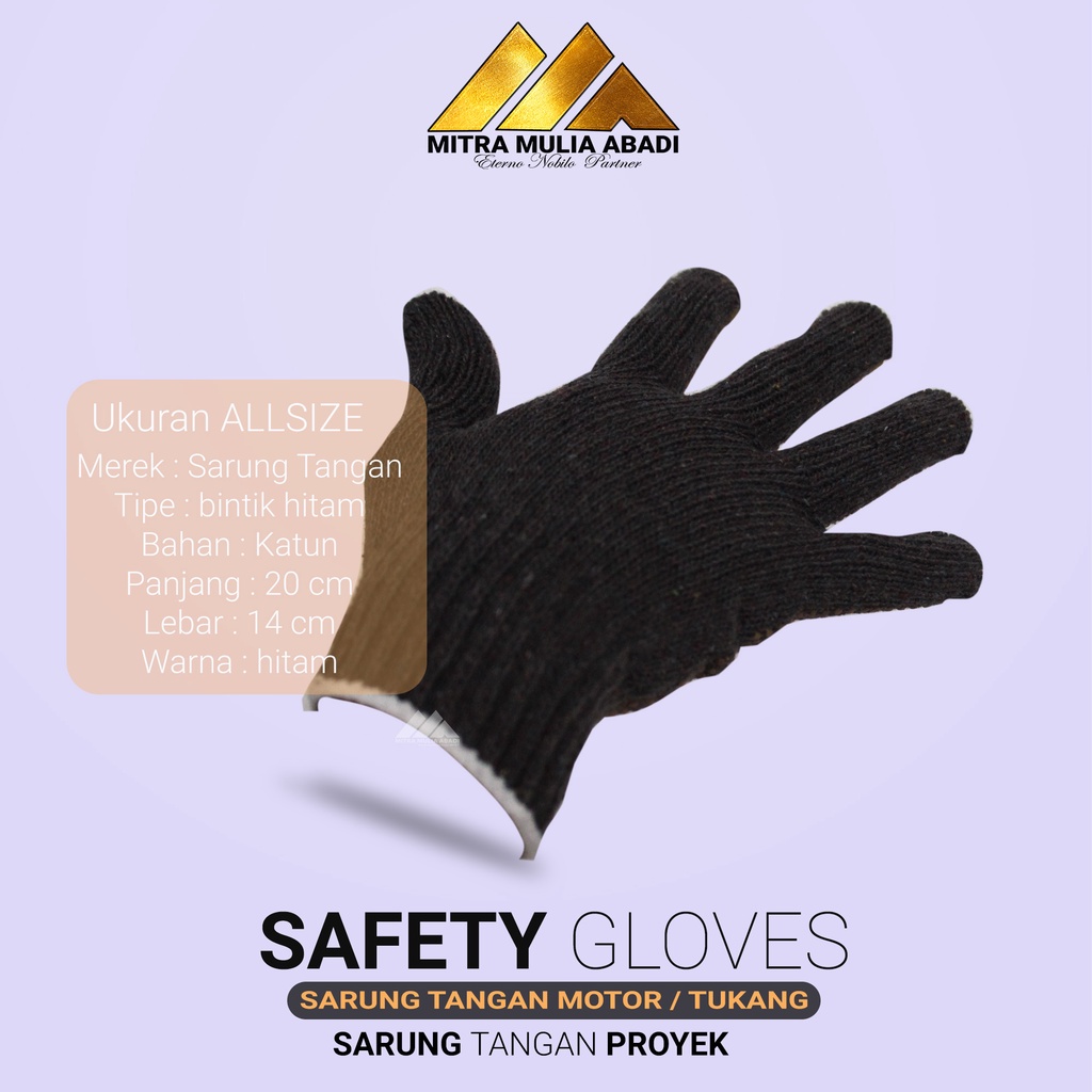 Sarung Tangan Bintik Nylon Latex Proyek Motor Safety Gloves