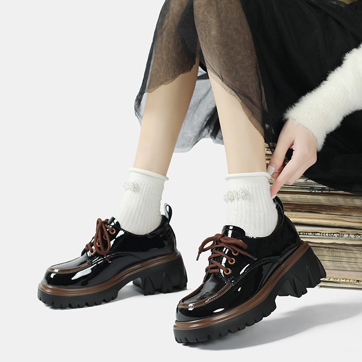 FD Sepatu Wanita Import Docmart Shoes Sepatu Oxford Boots Cewek Korean Style KI-056