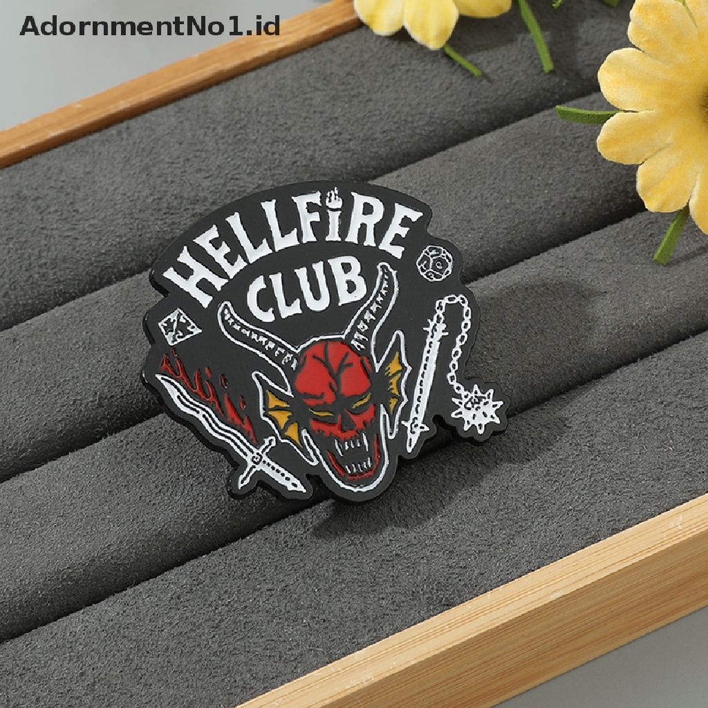 [AdornmentNo1] Hellfire Club Stranger Things Pin Lencana Bros Acara Kerah Pin Kostum Aksesoris Hadiah [ID]