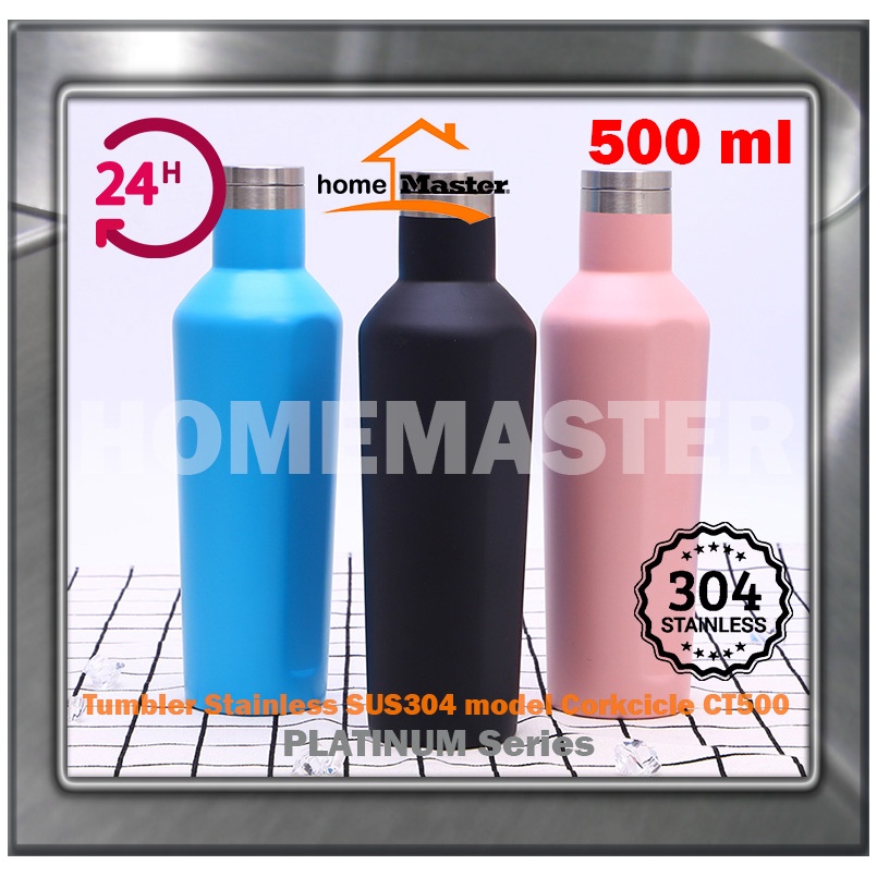 HomeMaster Tumbler/Botol Minum/Drink Tahan Panas/Dingin Bottle Stainless SUS304 Food Grade 500 ml Do
