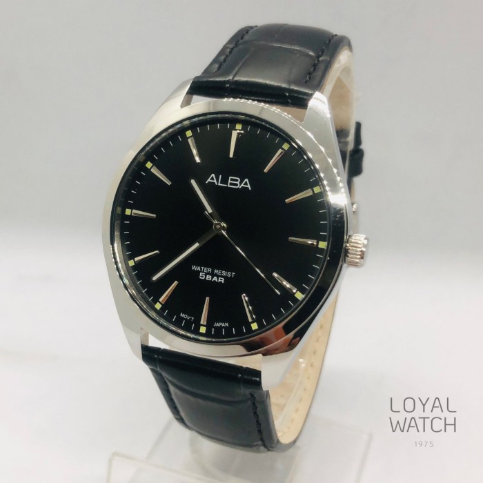 Jam Tangan Alba Pria ARX121 Silver Hitam Original Garansi Resmi