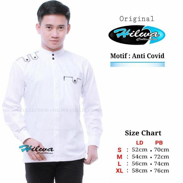( BISA COD ) Baju Koko Anti Covid Baju Koko Hilwa Collection Baju Koko Gus Azmi Trend .