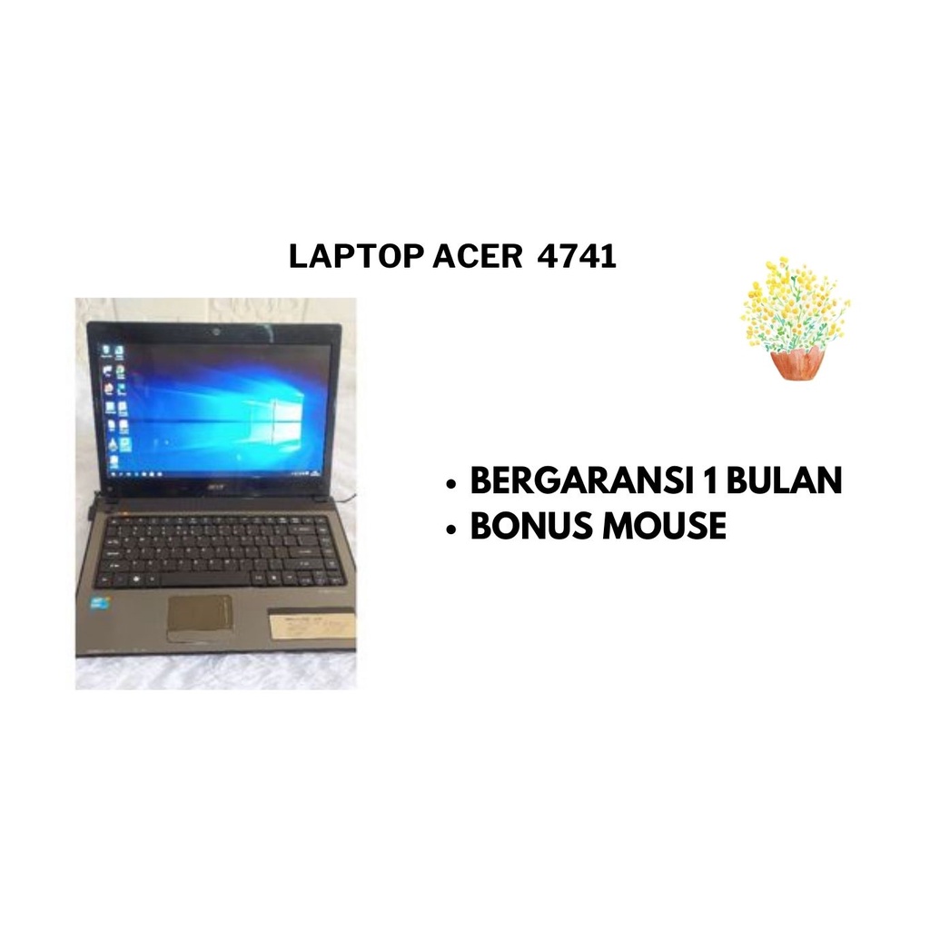 LAPTOP ACER 4741,LAPTOP CORE I5, LAPTOP SECOND BERKUALITAS, LAPTOP MURAH 1JTAN, LAPTOP MURAH BERKUAL