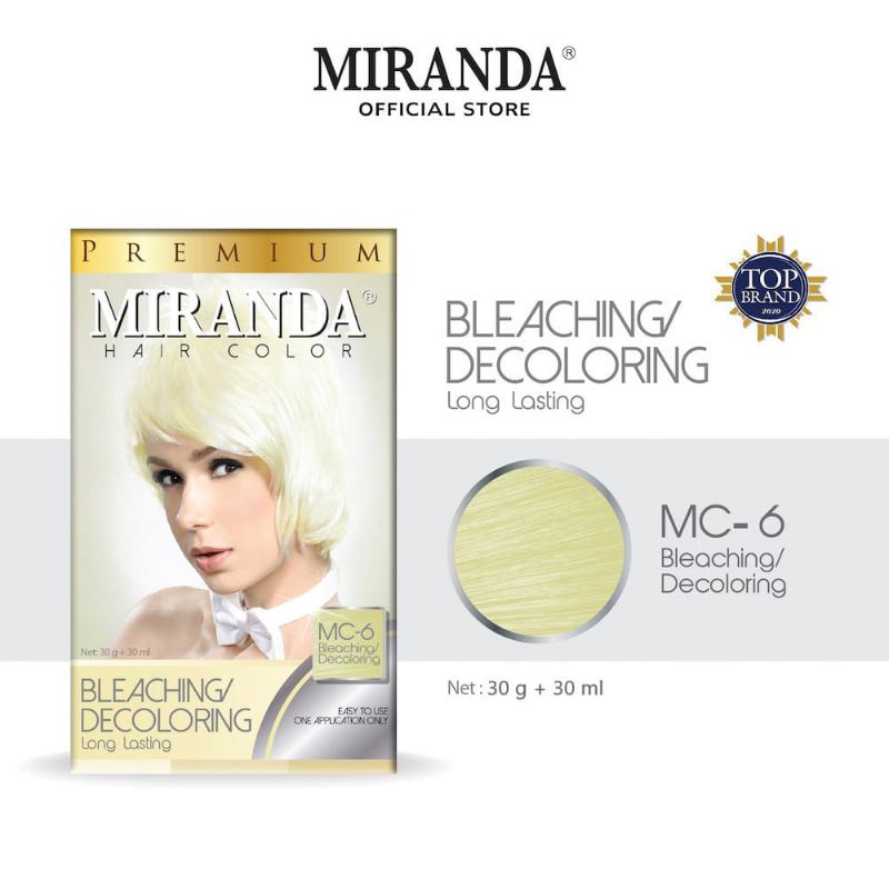 Miranda Hair Color | MC-6 Bleaching/Decoloring Long Lasting