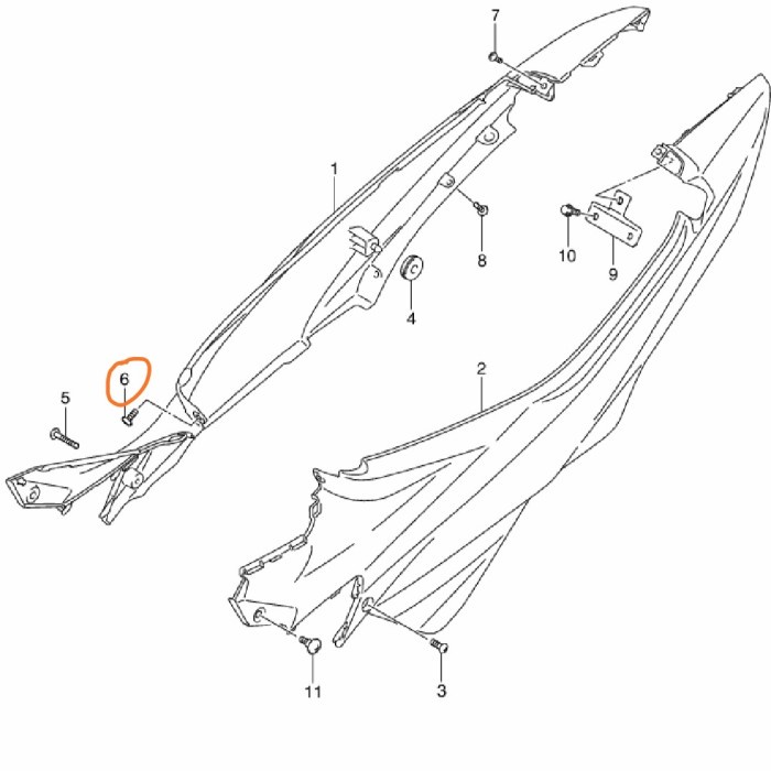 baut sambungan cover body depan satria fu150 raider 150 belang 150 original sgp