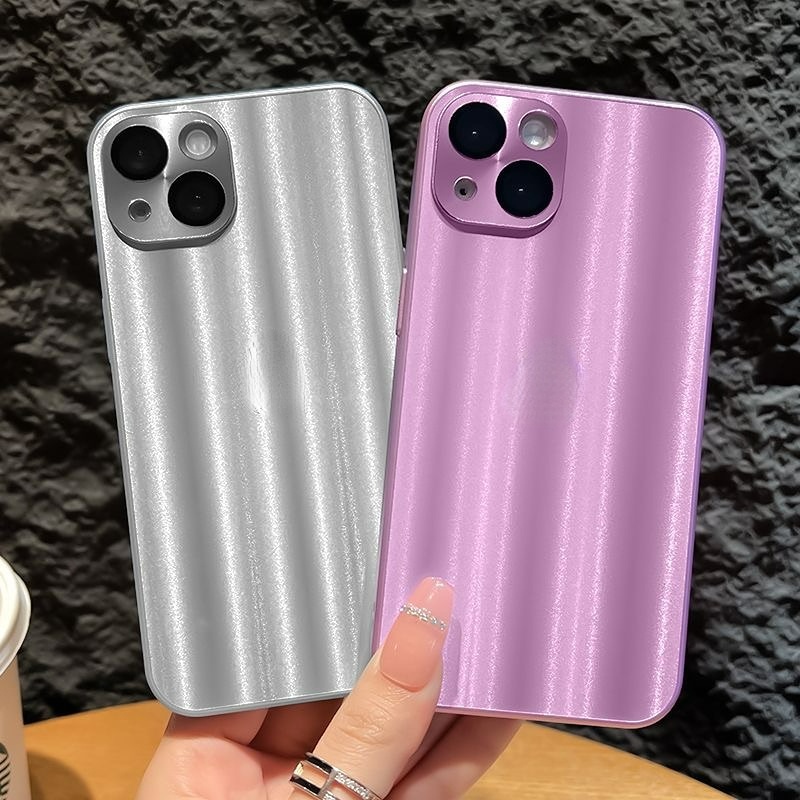 Casing Ponsel Gradasi Laser Ungu Rumput Untuk IPhone 14 Pro MAX 14Plus Casing Pelindung Mata PC Kelas Atas