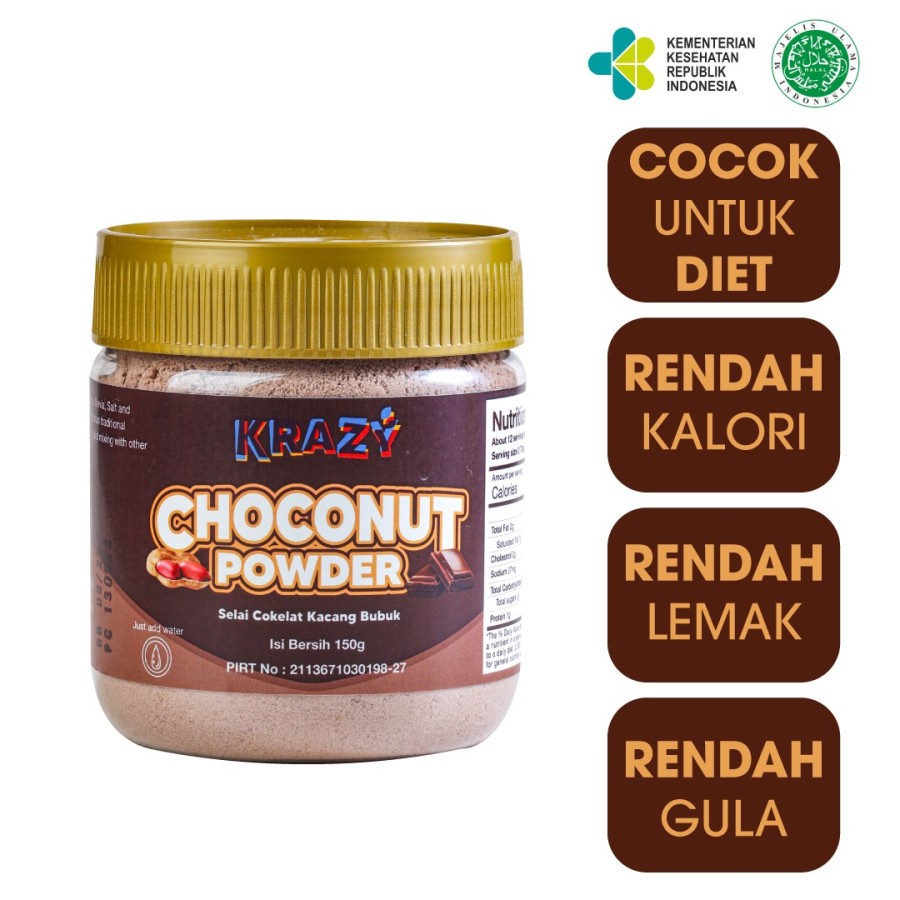 

Krazy Choconut Powder Selai Coklat Diet 150g