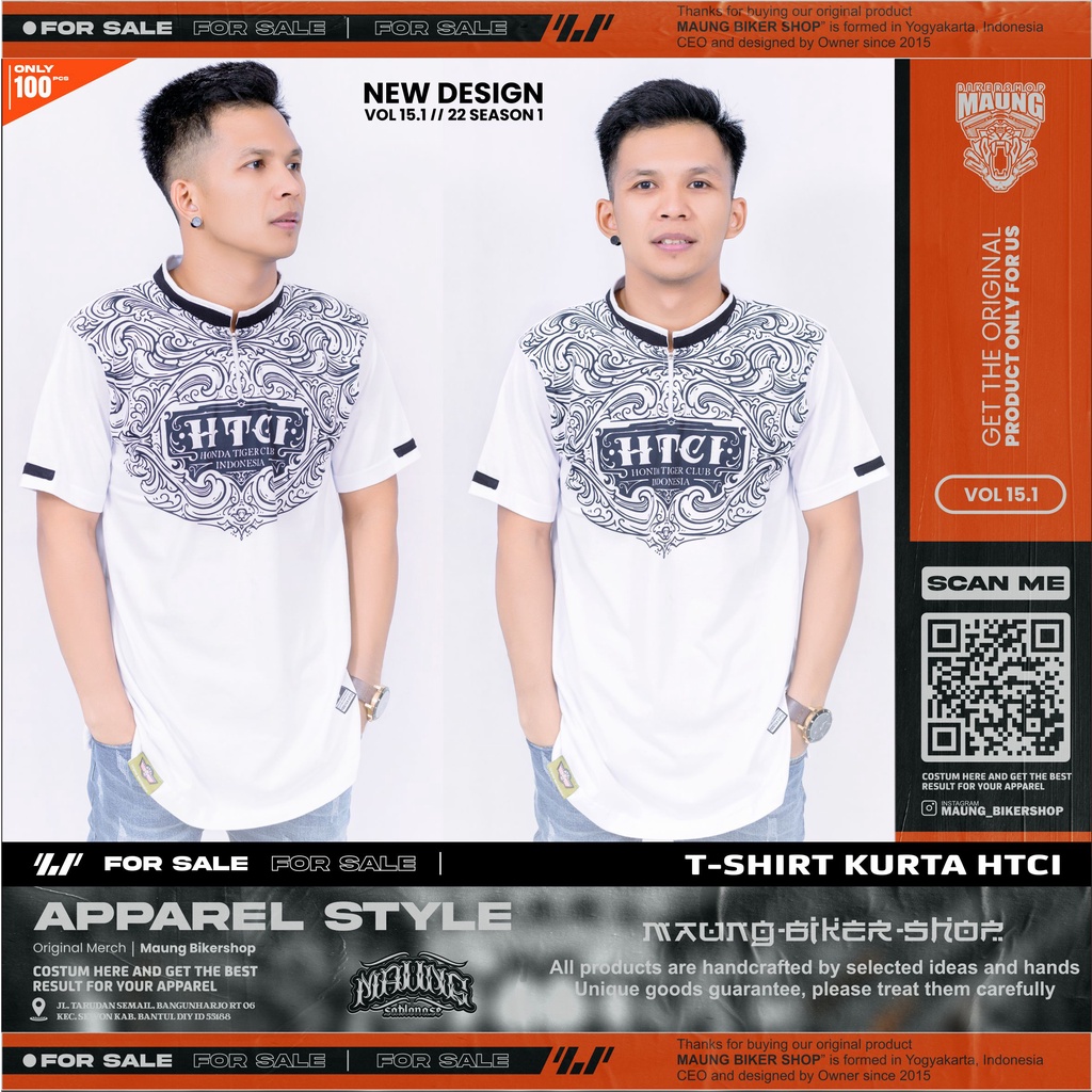 MAUNG_TSHIRT KURTA HONDA TIGER CLUB INDONESIA/2022 | KAOS HTCI