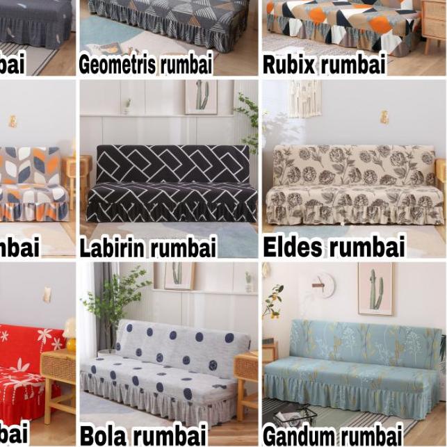 ➥ Cover sofa bed INFORMA,GOTHAM,IVARO elastis Sarung RUMBAI penutup sofa bed ✤