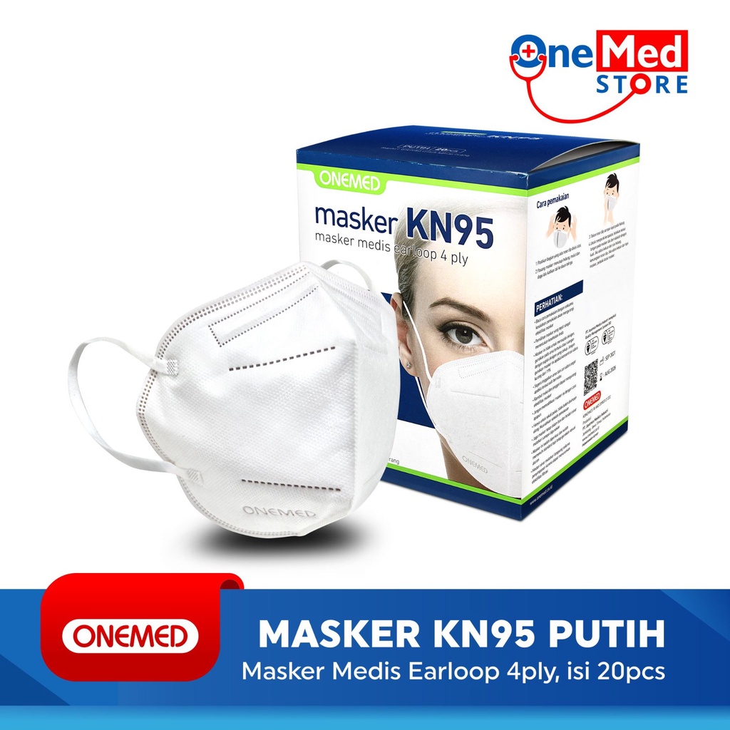 Masker Karet KN95 OneMed 4ply Box isi 20pcs OJ OJ